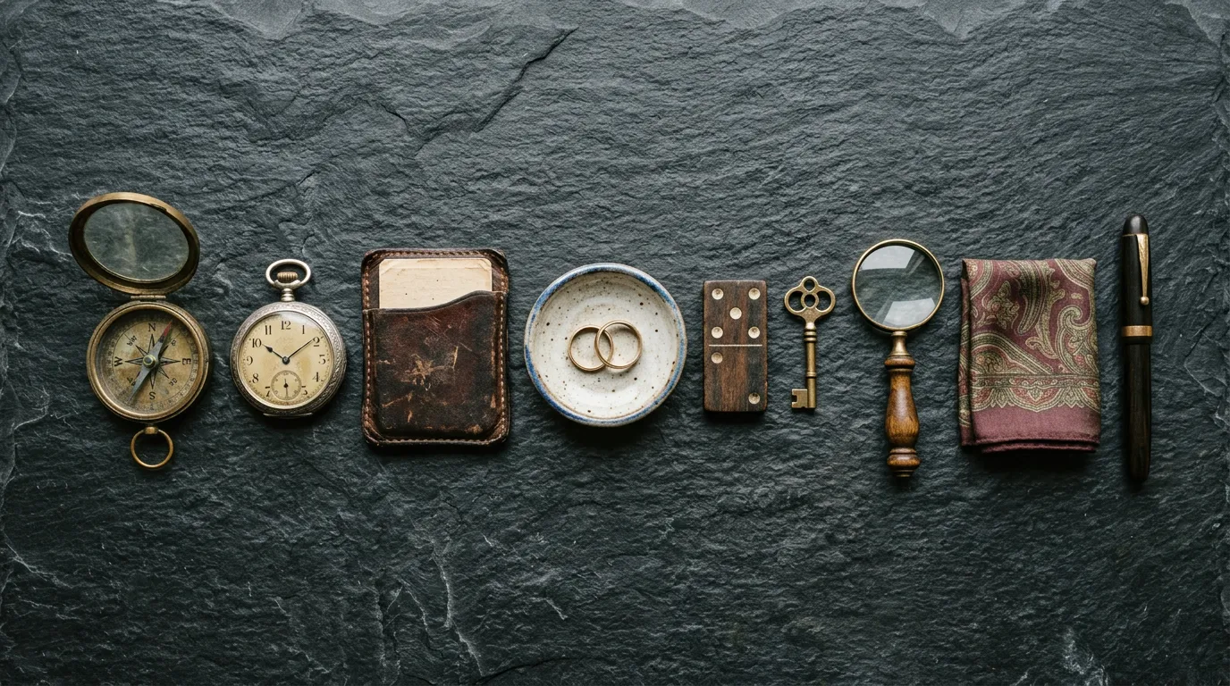 Nine AI meeting assistants compared — flat-lay of distinct objects representing each tool
