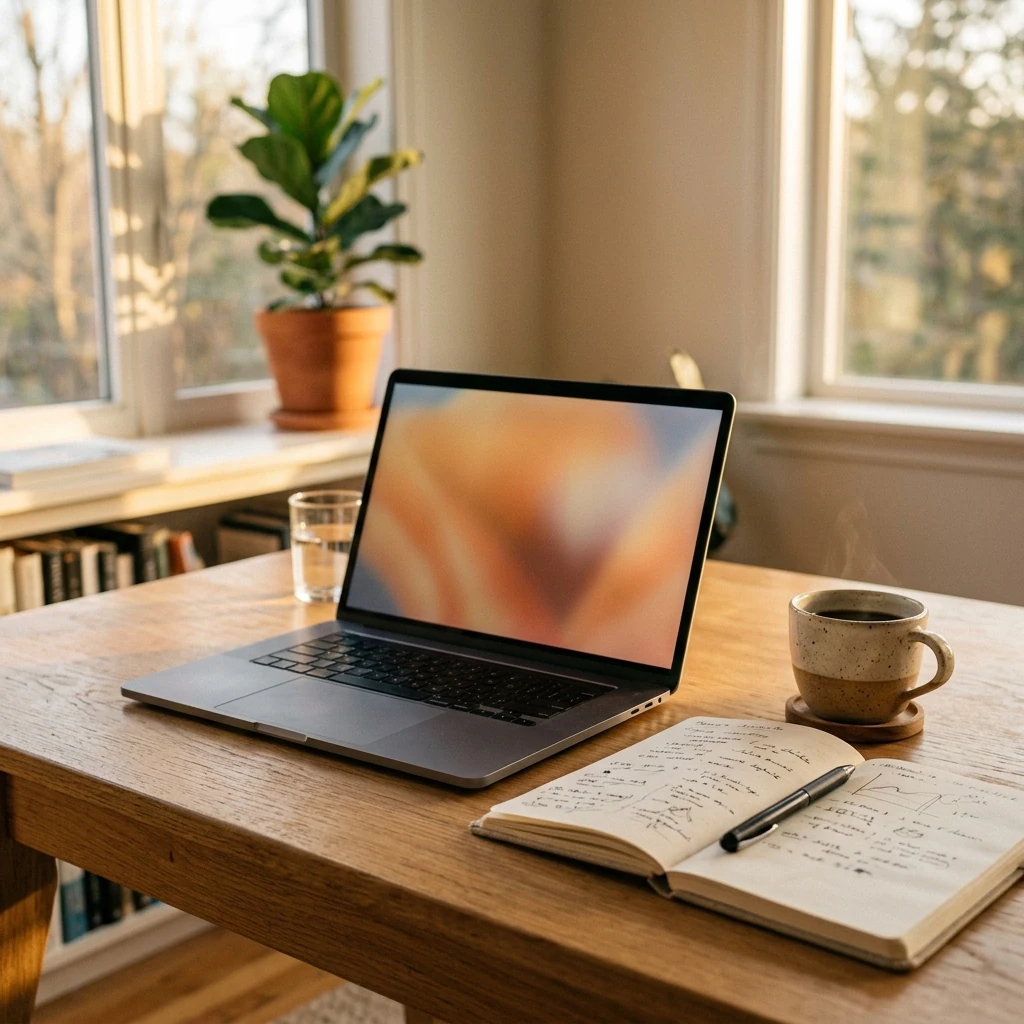 CraftNote app open on a laptop showing meeting summaries during onboarding